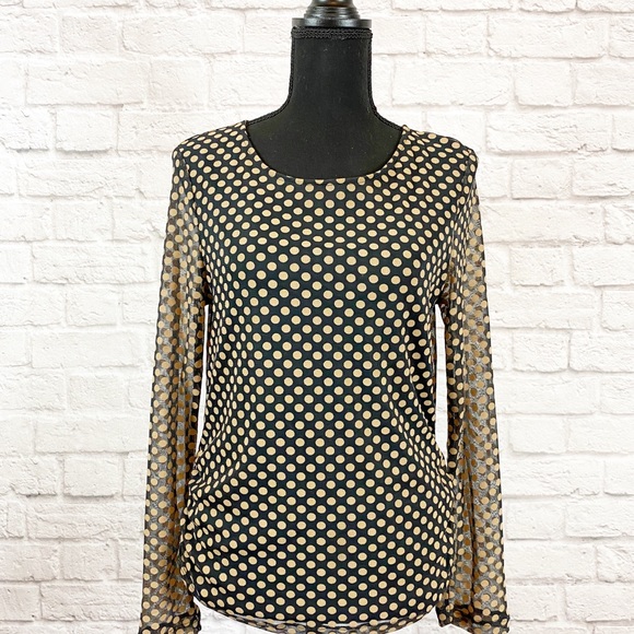 **SOLD** Chico’s Sheer Polka Dot Print Top - Picture 1 of 12